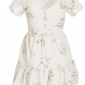 NWT Disney White and Blue Floral Kids Dress - Size 6